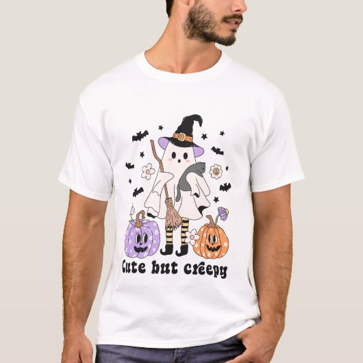 Groovy Schattige maar griezelig - Halloween T-shirt (Voorkant)
