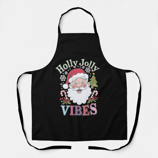 Groovy Schattigee Kerstman Holly Jolly Vibes Xmas Schort (Voorkant)