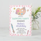 Groovy schilderij party uitnodiging (Staand voorkant)