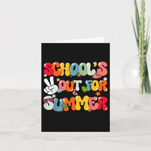 Groovy Scholen uit voor Summer Afstuderen Afstuder Kaart (Voorkant)
