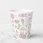 Groovy School Design Thema Papieren Bekers (Voorkant)