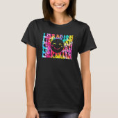 Groovy School Librarian Back to School Retro Libra T-shirt (Voorkant)