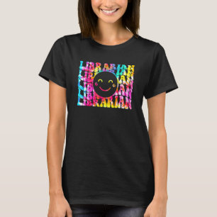Groovy School Librarian Back to School Retro Libra T-shirt