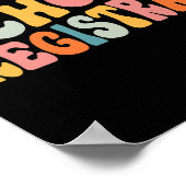 Groovy School Registrar Terug naar school Poster (Hoek)