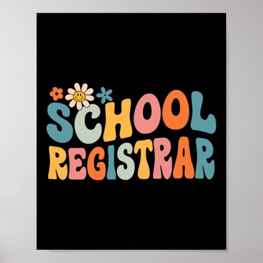 Groovy School Registrar Terug naar school Poster (Voorkant)