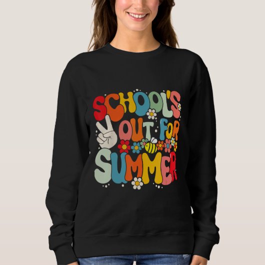 Groovy School s Out For Summer Graduation Teacher  Trui (Voorkant)