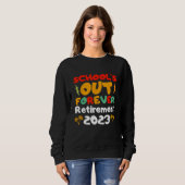 Groovy School s Out Forever Retirement Teacher Ret Trui (Voorkant volledig)
