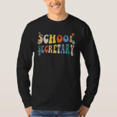 Groovy School Secretary Coping Skills Back To Scho T-shirt (Voorkant)