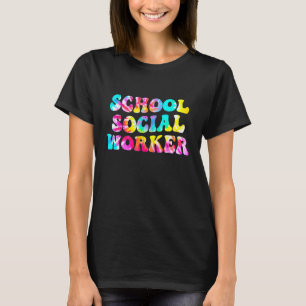 Groovy School Sociaal Werker Tie Dye Waardering S T-shirt