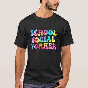 Groovy School Sociaal Werker Tie Dye Waarderings S T-shirt