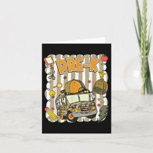 Groovy schoolbus Camo Pre K Terug naar schooljonge Kaart