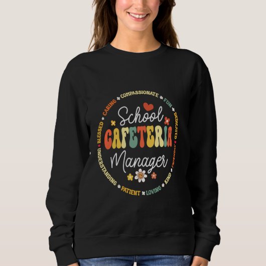 Groovy Schools Cafeteria Manager Support Team Werk Trui (Voorkant)