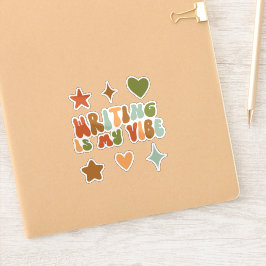 Groovy schrijven is mijn vibe Sticker, schrijver Sticker