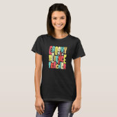 Groovy Science Teacher Retro 70s Rad T-shirt (Voorkant volledig)