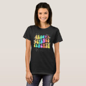 Groovy SCIENCE-TEACHER-technologie — STEM-vierkant T-shirt (Voorkant volledig)