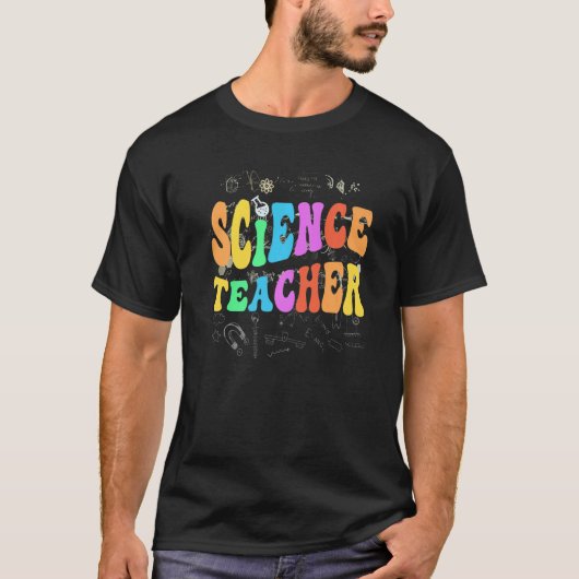 Groovy SCIENCE TEACHER Technology Squad STEM Teach T-shirt (Voorkant)