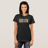 Groovy Second Grade Vibes Face Retro Teachers Back T-shirt (Voorkant volledig)