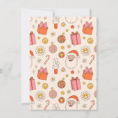 Groovy Secret Santa Exchange Retro Kerstfeest Kaart (Achterkant)