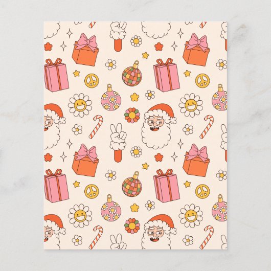 Groovy Secret Santa Retro Kerstfeest Budget (Achterkant)