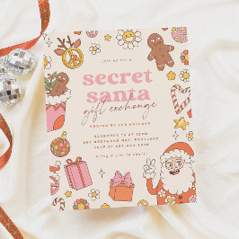 Groovy Secret Santa Retro Kerstfeest Budget