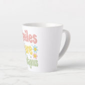 Groovy Self Love Club 70s Typography Quote Latte Mok (Rechterhoek)