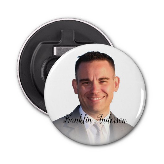 Groovy Selfie Maak Je Eigen Button Flesopener (Voorkant)
