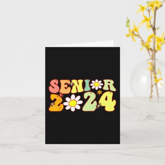 Groovy Senior 2024 terug naar school Afstuderen kl Kaart (Gele Bloem)