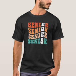 Groovy Senior 2026 Afstuderen Mijn laatste eerste  T-shirt