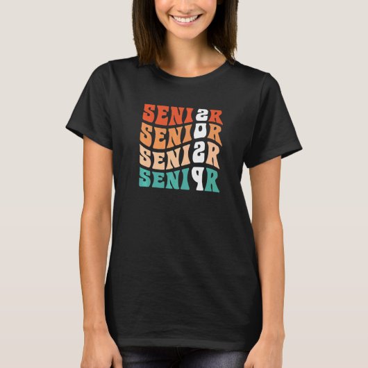 Groovy Senior 2029 Graduation My Last First Day Se T-shirt (Voorkant)