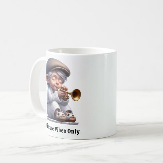 Groovy Senior Citizen Music Legends Koffiemok (Voorkant links)