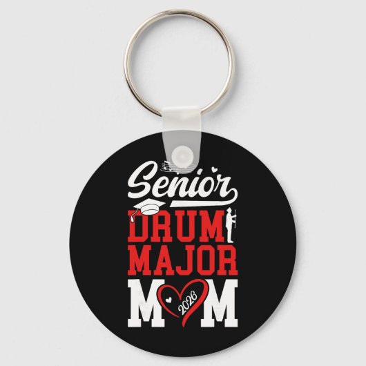 Groovy Senior Drum Major Moeder 2026 Marching Nd A Sleutelhanger (Voorkant)
