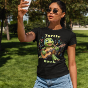 Groovy Serenading Turtle Jamming Out T-shirt
