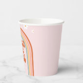 Groovy Seven is een vibe daisy regenboog 7e verjaa Papieren Bekers (Links)