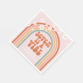Groovy Seven is een vibe daisy regenboog 7e verjaa Servet (Hoek)