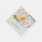 Groovy Seven is een vibe daisy Van 7e verjaardag Servet (Hoek)