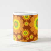Groovy Seventies Flowers Grote Koffiekop (Voorkant)