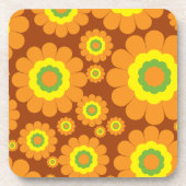 Groovy Seventies Flowers Onderzetter (Voorkant)