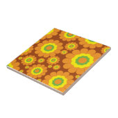 Groovy Seventies Flowers Tegeltje (Zijkant)