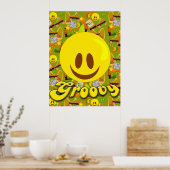 Groovy Seventies Pattern Poster (Keuken)