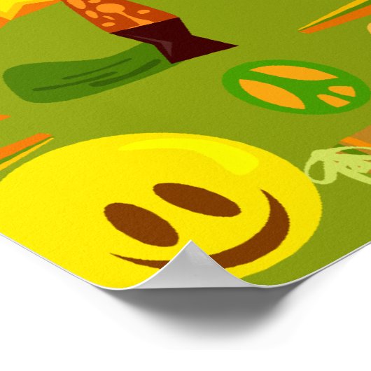 Groovy Seventies Pattern Poster (Hoek)