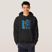 Groovy Shalom Peace Jewish Hanukkah Jewish Dreidel Hoodie (Voorkant volledig)