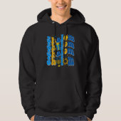 Groovy Shalom Peace Jewish Hanukkah Jewish Dreidel Hoodie (Voorkant)