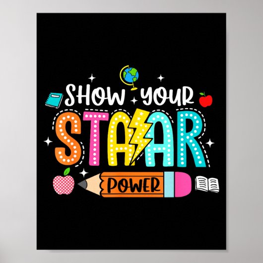 Groovy show staar power teacher testing exam test poster (Voorkant)
