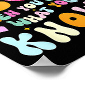 Groovy Show Wat je weet Test Testing Day Teacher Poster (Hoek)