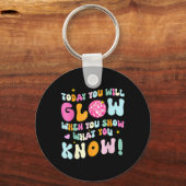 Groovy Show Wat je weet Test Testing Day Teacher Sleutelhanger (Voorkant)