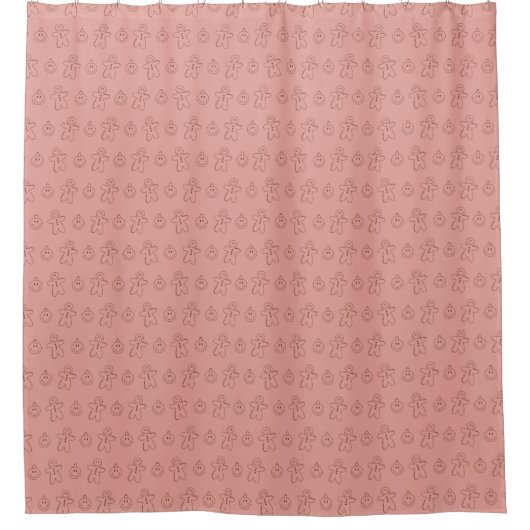 Groovy Shower Curtain Retro Pastel Christmas Fun Douchegordijn (Voorkant)