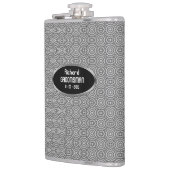 Groovy Silver Circles personaliseren Hip Flask Heupfles (Links)