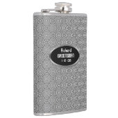 Groovy Silver Circles personaliseren Hip Flask Heupfles (Rechts)