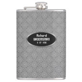 Groovy Silver Circles personaliseren Hip Flask Heupfles (Voorkant)