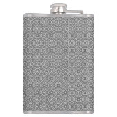 Groovy Silver Circles personaliseren Hip Flask Heupfles (Achterkant)